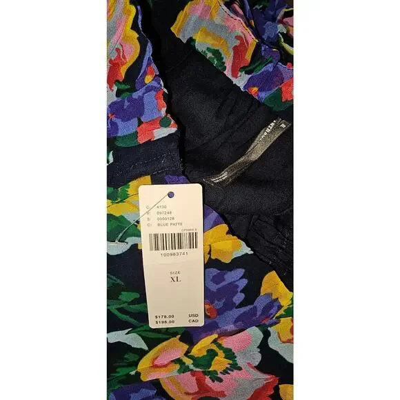 New Anthropologie The Somerset Strapless Maxi Dress $178 X-Large Blue Floral - Picture 8 of 8